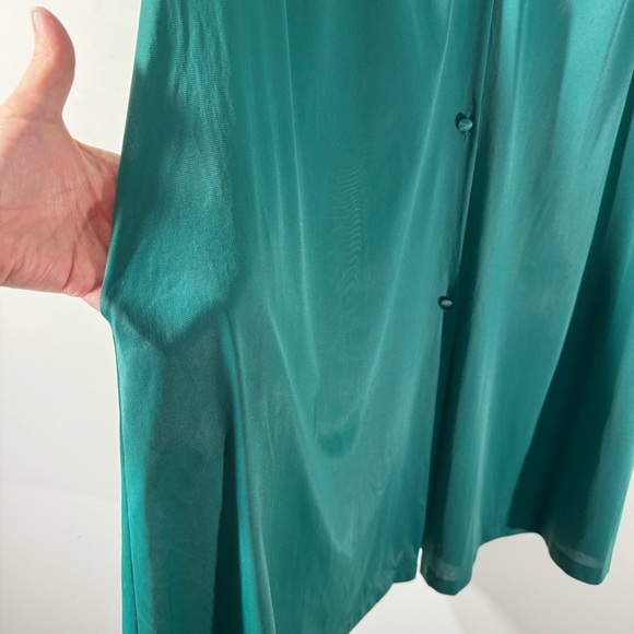 Vintage Vanity Fair Women's Green Button House Dress Nightgown Robe - Picture 6 of 12